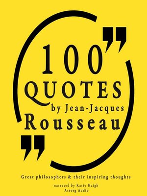 cover image of 100 quotes by Rousseau